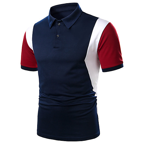 Men's Color Block Black & Gray Patchwork Polo Basic Daily Work Shirt Collar Navy Blue / Gray / Short Sleeve
Men's Color Block Black & Gray Patchwork Polo Basic Daily Work Shirt Collar Navy Blue / Gray / Short Sleeve
