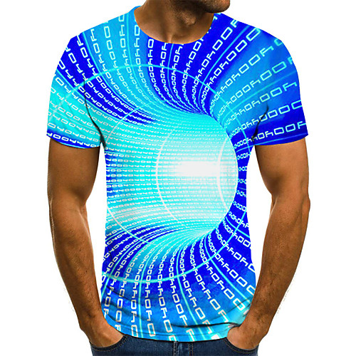 Men's T shirt Color Block Geometric 3D Plus Size Print Short Sleeve Holiday Tops Streetwear Exaggerated Blue Green Royal Blue
Men's T shirt Color Block Geometric 3D Plus Size Print Short Sleeve Holiday Tops Streetwear Exaggerated Blue Green Royal Blue
