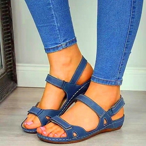 Women's Sandals Boho Bohemia Beach Flat Sandals Flat Heel Peep Toe Wedge Sandals Daily PU Red Blue Brown
Women's Sandals Boho Bohemia Beach Flat Sandals Flat Heel Peep Toe Wedge Sandals Daily PU Red Blue Brown
