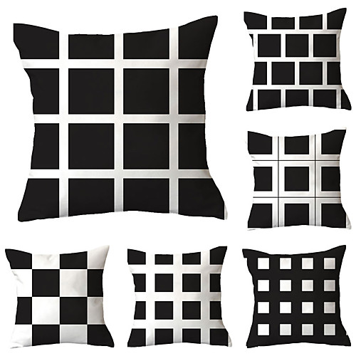 Set of 6 Polyester Pillow Cover, Plaid / Checkered Geometric Simple Classic Square Traditional Classic Throw Pillow
Set of 6 Polyester Pillow Cover, Plaid / Checkered Geometric Simple Classic Square Traditional Classic Throw Pillow