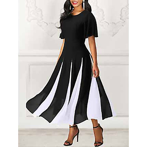 Women's A-Line Dress Maxi long Dress - Short Sleeve Striped Spring & Summer 2020 Black M L XL
Women's A-Line Dress Maxi long Dress - Short Sleeve Striped Spring & Summer 2020 Black M L XL