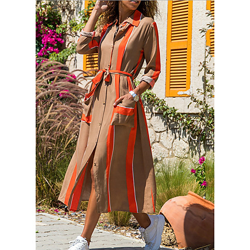 Women's Maxi A Line Dress - Long Sleeve Print V Neck Red Fuchsia Khaki Green Dusty Blue S M L XL
Women's Maxi A Line Dress - Long Sleeve Print V Neck Red Fuchsia Khaki Green Dusty Blue S M L XL