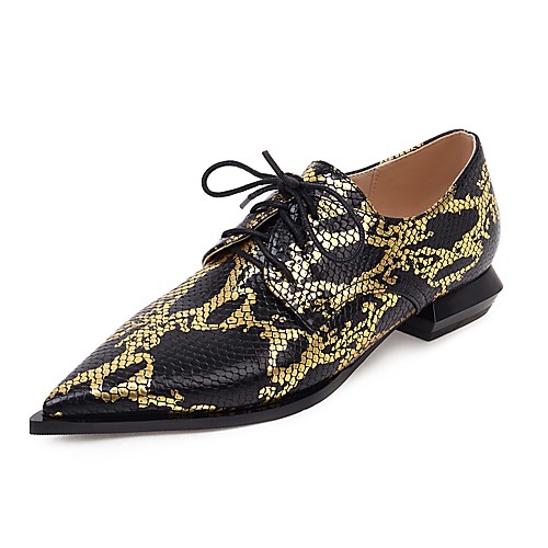 Women's Oxfords Sculptural Heel Pointed Toe PU Vintage / British Spring & Fall Yellow / Gold / Silver / Party & Evening
Women's Oxfords Sculptural Heel Pointed Toe PU Vintage / British Spring & Fall Yellow / Gold / Silver / Party & Evening