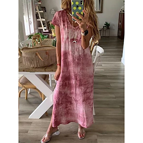 Women's Shift Dress Midi Dress Blushing Pink Short Sleeve Print Tie Dye Spring & Summer V Neck Casual 2021 L XL XXL
Women's Shift Dress Midi Dress Blushing Pink Short Sleeve Print Tie Dye Spring & Summer V Neck Casual 2021 L XL XXL