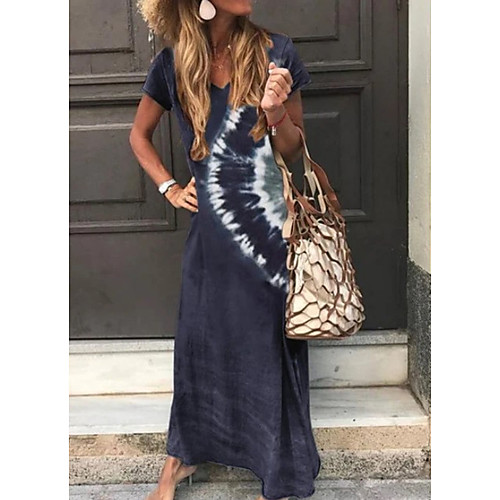Women's A-Line Dress Maxi long Dress - Short Sleeve Tie Dye Print Summer V Neck Classic & Timeless Holiday Vacation Loose 2020 Green Dark Gray Brown Navy Blue S M L XL XXL XXXL
Women's A-Line Dress Maxi long Dress - Short Sleeve Tie Dye Print Summer V Neck Classic & Timeless Holiday Vacation Loose 2020 Green Dark Gray Brown Navy Blue S M L XL XXL XXXL