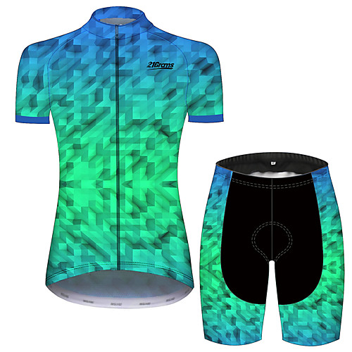 21Grams Women's Short Sleeve Cycling Jersey with Shorts Black / Green Plaid / Checkered Geometic Bike Clothing Suit Breathable Quick Dry Ultraviolet Resistant Sweat-wicking Sports Plaid / Checkered
21Grams Women's Short Sleeve Cycling Jersey with Shorts Black / Green Plaid / Checkered Geometic Bike Clothing Suit Breathable Quick Dry Ultraviolet Resistant Sweat-wicking Sports Plaid / Checkered