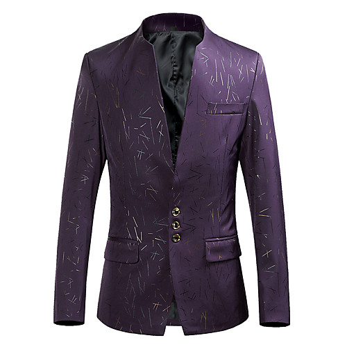 Men's Blazer, Floral / Geometric Notch Lapel Polyester Wine / Purple / White
Men's Blazer, Floral / Geometric Notch Lapel Polyester Wine / Purple / White