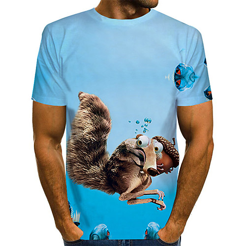 Men's Plus Size 3D Graphic Print T-shirt Basic Street chic Daily Going out Round Neck Light Blue / Short Sleeve / Animal
Men's Plus Size 3D Graphic Print T-shirt Basic Street chic Daily Going out Round Neck Light Blue / Short Sleeve / Animal