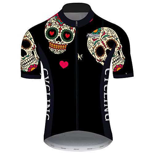 21Grams Men's Short Sleeve Cycling Jersey Black / Red Heart Solid Color Skull Bike Jersey Top Mountain Bike MTB Road Bike Cycling UV Resistant Quick Dry Breathable Sports Clothing Apparel / Stretchy
21Grams Men's Short Sleeve Cycling Jersey Black / Red Heart Solid Color Skull Bike Jersey Top Mountain Bike MTB Road Bike Cycling UV Resistant Quick Dry Breathable Sports Clothing Apparel / Stretchy