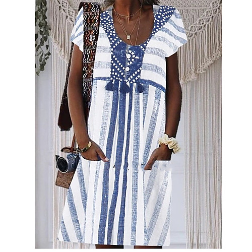 Women's Plus Size Knee Length Dress - Short Sleeves Print Summer Casual Holiday Vacation Blue Light Green M L XL XXL XXXL XXXXL XXXXXL
Women's Plus Size Knee Length Dress - Short Sleeves Print Summer Casual Holiday Vacation Blue Light Green M L XL XXL XXXL XXXXL XXXXXL