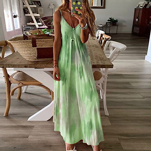 Women's Plus Size Maxi Blue & White Swing Dress - Sleeveless Print Color Block Basic Strap Casual Sexy Daily Holiday White Blue Purple Red Yellow Blushing Pink Green Light Blue S M L XL XXL XXXL
Women's Plus Size Maxi Blue & White Swing Dress - Sleeveless Print Color Block Basic Strap Casual Sexy Daily Holiday White Blue Purple Red Yellow Blushing Pink Green Light Blue S M L XL XXL XXXL