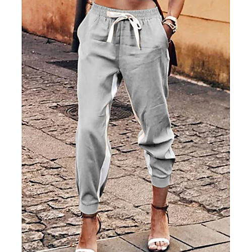 Women's Basic Loose Chinos Pants - Solid Colored Cotton Khaki Royal Blue Gray S / M / L
Women's Basic Loose Chinos Pants - Solid Colored Cotton Khaki Royal Blue Gray S / M / L