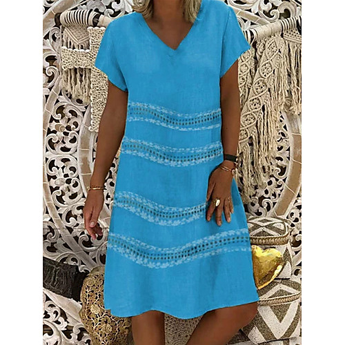 Women's Shift Dress - Short Sleeves Solid Color Elegant Blue Yellow Fuchsia Green Beige S M L XL XXL XXXL
Women's Shift Dress - Short Sleeves Solid Color Elegant Blue Yellow Fuchsia Green Beige S M L XL XXL XXXL