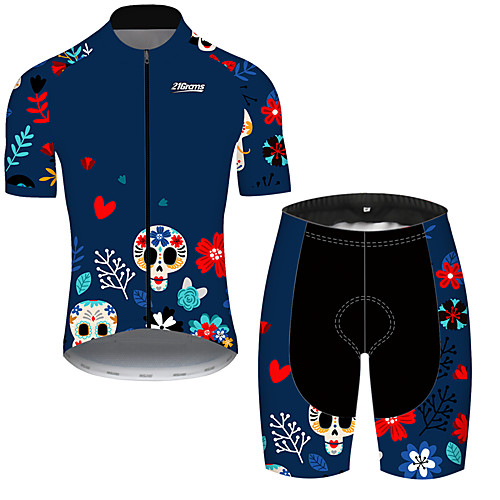 21Grams Men's Short Sleeve Cycling Jersey with Shorts Spandex Polyester Black / Blue Skull Floral Botanical Bike Clothing Suit UV Resistant Breathable Quick Dry Sweat-wicking Sports Skull Mountain
21Grams Men's Short Sleeve Cycling Jersey with Shorts Spandex Polyester Black / Blue Skull Floral Botanical Bike Clothing Suit UV Resistant Breathable Quick Dry Sweat-wicking Sports Skull Mountain