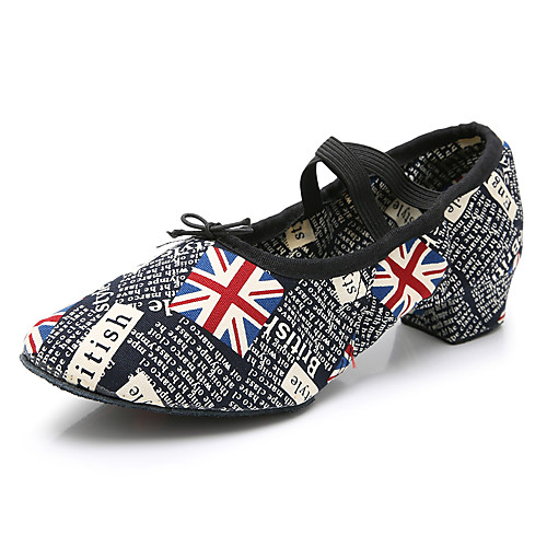 Women's Latin Shoes Modern Shoes Flat Splicing Cuban Heel Black Red Green Elastic Band
Women's Latin Shoes Modern Shoes Flat Splicing Cuban Heel Black Red Green Elastic Band