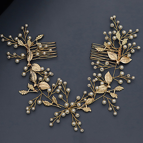 Vintage Fashion Imitation Pearl / Alloy Hair Combs / Hair Stick with Imitation Pearl / Ruffle 1pc Wedding / Party / Evening Headpiece
Vintage Fashion Imitation Pearl / Alloy Hair Combs / Hair Stick with Imitation Pearl / Ruffle 1pc Wedding / Party / Evening Headpiece