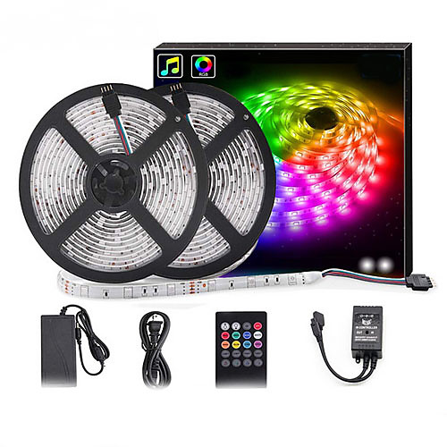 

10m Flexible LED Light Strips Flexible Tiktok Lights 300 LEDs SMD5050 Multi Color Decorative TV Background 12 V