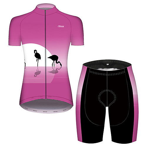 21Grams Women's Short Sleeve Cycling Jersey with Shorts Pink Flamingo Floral Botanical Bike Breathable Quick Dry Sports Flamingo Mountain Bike MTB Road Bike Cycling Clothing Apparel / Micro-elastic
21Grams Women's Short Sleeve Cycling Jersey with Shorts Pink Flamingo Floral Botanical Bike Breathable Quick Dry Sports Flamingo Mountain Bike MTB Road Bike Cycling Clothing Apparel / Micro-elastic