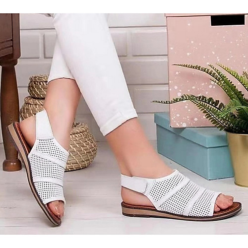 Women's Sandals Flat Sandal Summer Flat Heel Open Toe Daily PU White / Black / Brown
Women's Sandals Flat Sandal Summer Flat Heel Open Toe Daily PU White / Black / Brown