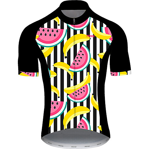 21Grams Men's Short Sleeve Cycling Jersey Black / Red Watermelon Banana Fruit Bike Jersey Top Mountain Bike MTB Road Bike Cycling UV Resistant Breathable Quick Dry Sports Clothing Apparel / Stretchy
21Grams Men's Short Sleeve Cycling Jersey Black / Red Watermelon Banana Fruit Bike Jersey Top Mountain Bike MTB Road Bike Cycling UV Resistant Breathable Quick Dry Sports Clothing Apparel / Stretchy
