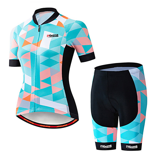 21Grams Women's Short Sleeve Cycling Jersey with Shorts Spandex Black / Blue Plaid Checkered Solid Color Bike Breathable Quick Dry Sports Plaid Checkered Mountain Bike MTB Road Bike Cycling Clothing
21Grams Women's Short Sleeve Cycling Jersey with Shorts Spandex Black / Blue Plaid Checkered Solid Color Bike Breathable Quick Dry Sports Plaid Checkered Mountain Bike MTB Road Bike Cycling Clothing