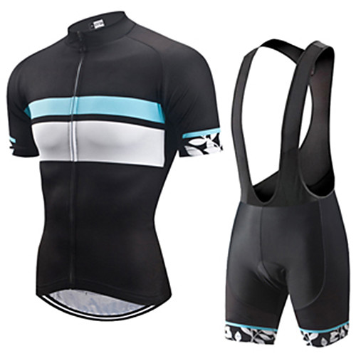 21Grams Men's Short Sleeve Cycling Jersey with Bib Shorts Spandex Black / Blue Patchwork Solid Color Floral Botanical Bike UV Resistant Quick Dry Breathable Sports Patchwork Mountain Bike MTB Road
21Grams Men's Short Sleeve Cycling Jersey with Bib Shorts Spandex Black / Blue Patchwork Solid Color Floral Botanical Bike UV Resistant Quick Dry Breathable Sports Patchwork Mountain Bike MTB Road