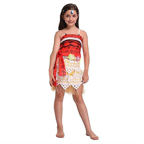 

Princess Fairytale Moana Dress Women's Vacation Dress Halloween Carnival Children's Day Festival / Holiday Terylene Orange Women's Easy Carnival Costumes Solid Colored / Top / Skirt / Belt / Top