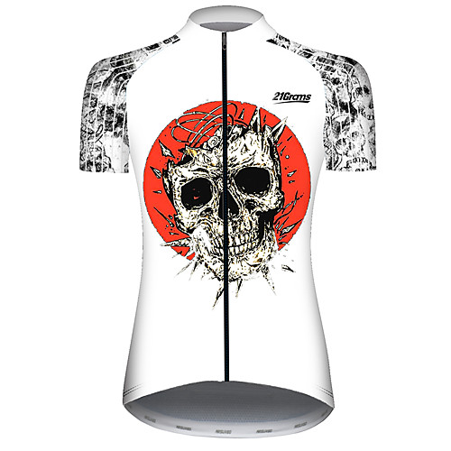 21Grams Women's Short Sleeve Cycling Jersey BlackWhite Solid Color Novelty Skull Bike Jersey Top Mountain Bike MTB Road Bike Cycling UV Resistant Breathable Quick Dry Sports Clothing Apparel
21Grams Women's Short Sleeve Cycling Jersey BlackWhite Solid Color Novelty Skull Bike Jersey Top Mountain Bike MTB Road Bike Cycling UV Resistant Breathable Quick Dry Sports Clothing Apparel