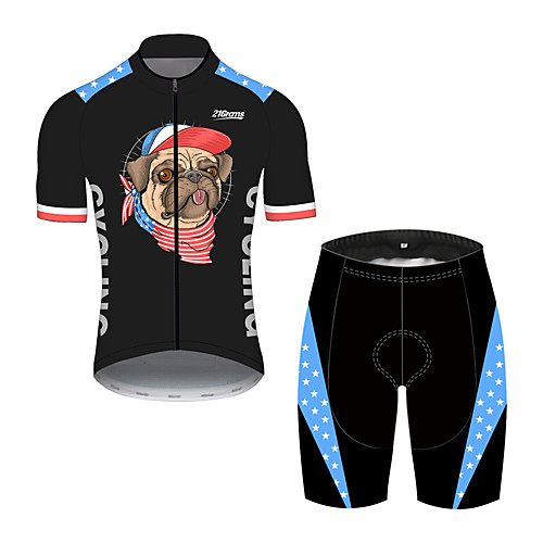 21Grams Men's Short Sleeve Cycling Jersey with Shorts Spandex Black / Blue Dog American / USA National Flag Bike UV Resistant Quick Dry Breathable Sports Dog Mountain Bike MTB Road Bike Cycling
21Grams Men's Short Sleeve Cycling Jersey with Shorts Spandex Black / Blue Dog American / USA National Flag Bike UV Resistant Quick Dry Breathable Sports Dog Mountain Bike MTB Road Bike Cycling