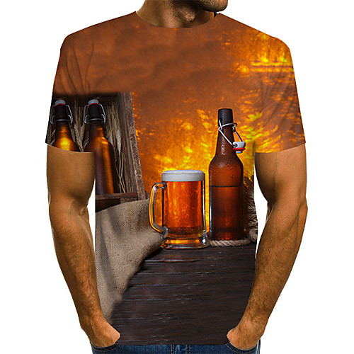 Men's T shirt Color Block Abstract Rainbow Plus Size Print Short Sleeve Daily Tops Basic Exaggerated Brown
Men's T shirt Color Block Abstract Rainbow Plus Size Print Short Sleeve Daily Tops Basic Exaggerated Brown
