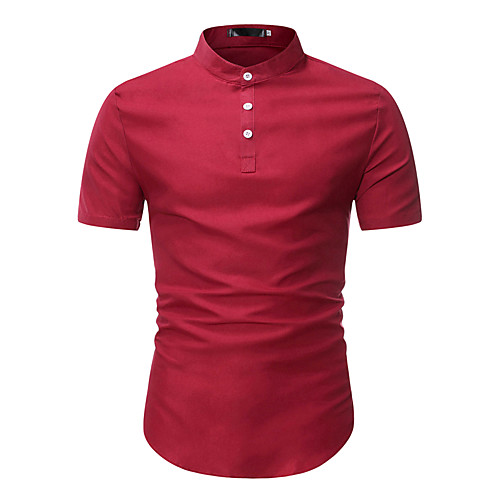 Men's Shirt Solid Colored Short Sleeve Daily Tops Business Basic Black Blue Red
Men's Shirt Solid Colored Short Sleeve Daily Tops Business Basic Black Blue Red