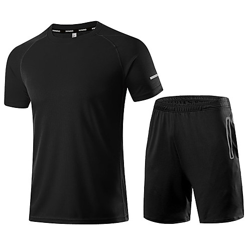 Men's 2 Piece Activewear Set Workout Outfits Athletic Athleisure Short Sleeve Breathable Quick Dry Soft Fitness Gym Workout Running Active Training Jogging Sportswear Solid Colored Outfit Set
Men's 2 Piece Activewear Set Workout Outfits Athletic Athleisure Short Sleeve Breathable Quick Dry Soft Fitness Gym Workout Running Active Training Jogging Sportswear Solid Colored Outfit Set