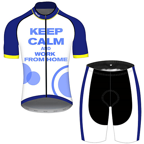 21Grams Men's Short Sleeve Cycling Jersey with Shorts Spandex Polyester Blue / White Novelty Bike Clothing Suit UV Resistant Breathable Quick Dry Sweat-wicking Sports Circle Mountain Bike MTB Road
21Grams Men's Short Sleeve Cycling Jersey with Shorts Spandex Polyester Blue / White Novelty Bike Clothing Suit UV Resistant Breathable Quick Dry Sweat-wicking Sports Circle Mountain Bike MTB Road