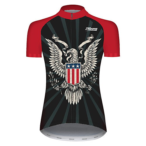 21Grams Women's Short Sleeve Cycling Jersey Black / Red Animal American / USA Eagle Bike Jersey Top Mountain Bike MTB Road Bike Cycling UV Resistant Breathable Quick Dry Sports Clothing Apparel
21Grams Women's Short Sleeve Cycling Jersey Black / Red Animal American / USA Eagle Bike Jersey Top Mountain Bike MTB Road Bike Cycling UV Resistant Breathable Quick Dry Sports Clothing Apparel