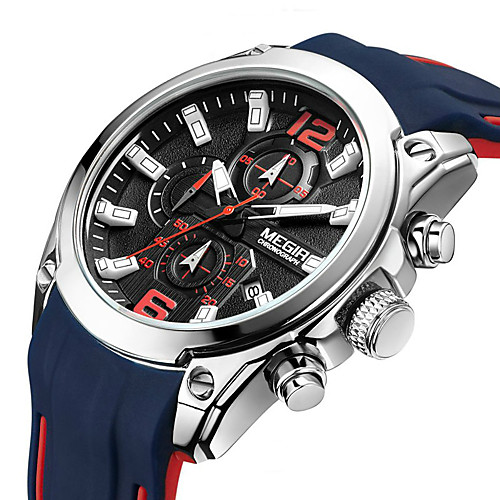 MEGIR Men Watch Luxury Chronograph Waterproof Sport Male Clock Rubber Military Army Wristwatch
MEGIR Men Watch Luxury Chronograph Waterproof Sport Male Clock Rubber Military Army Wristwatch