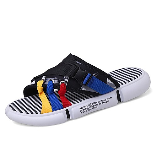 Men's Summer Casual / Vintage Daily Outdoor Slippers & Flip-Flops Walking Shoes Canvas Breathable Wear Proof White / Black / Rainbow
Men's Summer Casual / Vintage Daily Outdoor Slippers & Flip-Flops Walking Shoes Canvas Breathable Wear Proof White / Black / Rainbow