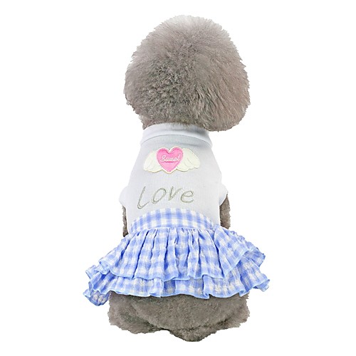 

Dog Dress Dog Clothes Pink Blue Costume Husky Labrador Alaskan Malamute Cotton Heart Quotes & Sayings Love Romantic Sweet XS S M L XL