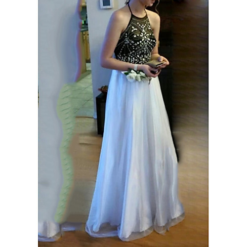 A-Line Color Block Engagement Formal Evening Dress Halter Neck Sleeveless Floor Length Chiffon Lace with Beading Sequin 2021
A-Line Color Block Engagement Formal Evening Dress Halter Neck Sleeveless Floor Length Chiffon Lace with Beading Sequin 2021
