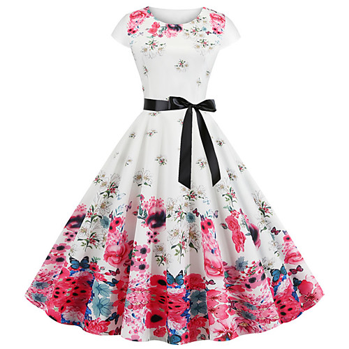Women's Sheath Dress - Half Sleeve Floral Print Print Street chic Daily Going out Red Light Blue S M L XL XXL
Women's Sheath Dress - Half Sleeve Floral Print Print Street chic Daily Going out Red Light Blue S M L XL XXL