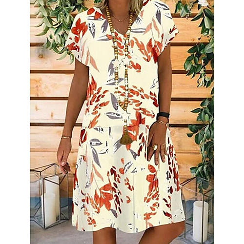 Women's A Line Dress White Black Short Sleeves Floral V Neck S M L XL XXL 3XL
Women's A Line Dress White Black Short Sleeves Floral V Neck S M L XL XXL 3XL