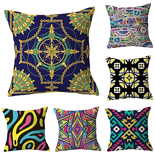 Set of 6 Polyester Pillow Cover, Art Deco Floral Print Simple Classic Square Traditional Classic Throw Pillow
Set of 6 Polyester Pillow Cover, Art Deco Floral Print Simple Classic Square Traditional Classic Throw Pillow