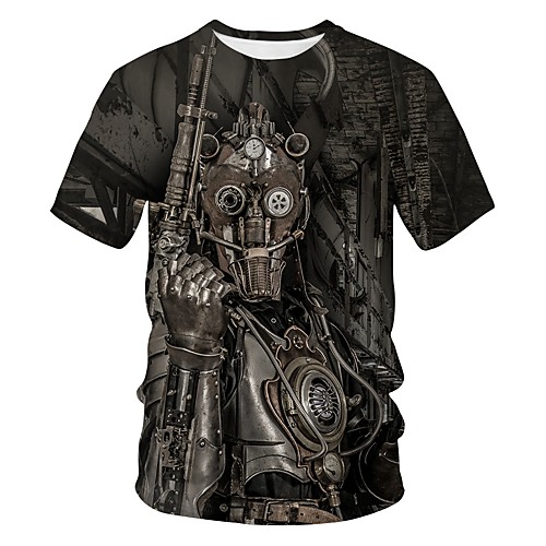 Men's T shirt Color Block 3D Machine Print Short Sleeve Going out Tops Streetwear Exaggerated Dark Gray
Men's T shirt Color Block 3D Machine Print Short Sleeve Going out Tops Streetwear Exaggerated Dark Gray