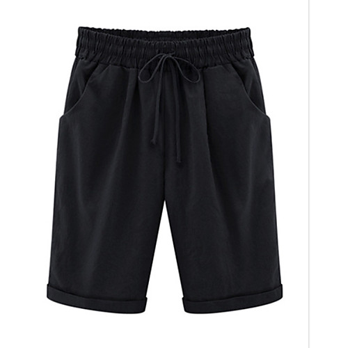 Women's Basic Plus Size Loose Shorts Pants - Solid Colored Cotton White Black Blue M / L / XL
Women's Basic Plus Size Loose Shorts Pants - Solid Colored Cotton White Black Blue M / L / XL