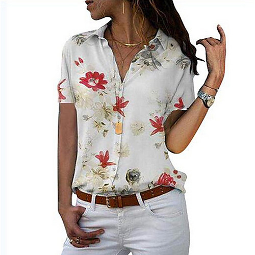 Women's Blouse Shirt Floral Geometric Flower Long Sleeve Print Shirt Collar Tops Basic Top White Red Yellow
Women's Blouse Shirt Floral Geometric Flower Long Sleeve Print Shirt Collar Tops Basic Top White Red Yellow