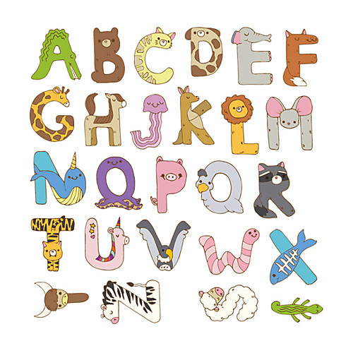 Removable Cartoon Cute Animals Letter Alphabet Waterproof PVC DIY Wall Sticker Kids Room Door Decor
Removable Cartoon Cute Animals Letter Alphabet Waterproof PVC DIY Wall Sticker Kids Room Door Decor