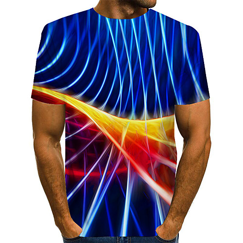 Men's Plus Size Geometric Print T-shirt Basic Street chic Daily Going out Round Neck Blue / Short Sleeve
Men's Plus Size Geometric Print T-shirt Basic Street chic Daily Going out Round Neck Blue / Short Sleeve