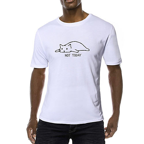 Men's T shirt Solid Colored Letter Animal Print Short Sleeve Daily Tops Cotton Business Basic White Black Blue
Men's T shirt Solid Colored Letter Animal Print Short Sleeve Daily Tops Cotton Business Basic White Black Blue