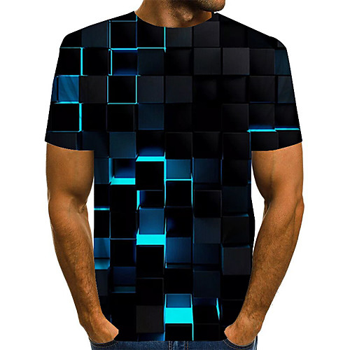 Men's T shirt Graphic Geometric 3D Plus Size Print Short Sleeve Daily Tops Basic Streetwear Black
Men's T shirt Graphic Geometric 3D Plus Size Print Short Sleeve Daily Tops Basic Streetwear Black