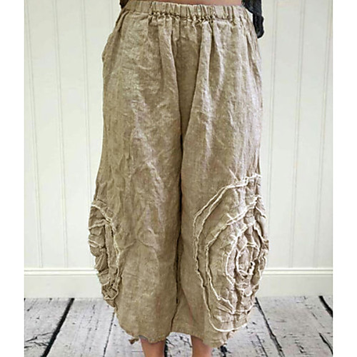 Women's Basic Loose Jogger Pants - Solid Colored Linen Khaki Green Gray S / M / L
Women's Basic Loose Jogger Pants - Solid Colored Linen Khaki Green Gray S / M / L