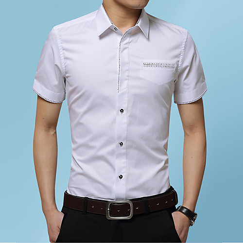 Men's Plus Size Leopard Plaid Slim Shirt Business Basic Daily Work White / Black / Royal Blue / Navy Blue / Gray / Light Blue / Short Sleeve
Men's Plus Size Leopard Plaid Slim Shirt Business Basic Daily Work White / Black / Royal Blue / Navy Blue / Gray / Light Blue / Short Sleeve